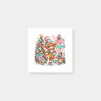 Post-it® Vache des Highlands Joyeux Noël