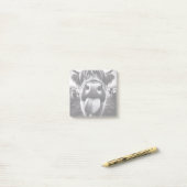 Post-it® Vache drôle noir et blanc (Sur un bureau)