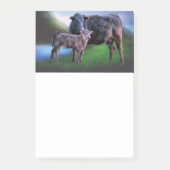 Post-it® Vache et veau au bord d'un lac tranquille à Rollin (Devant)