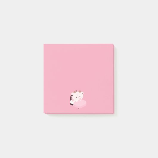 Post-it® Vache fatiguée mignonne (Devant)