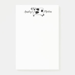 Post-it® Vache laitière mignonne de bande dessinée