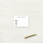 Post-it® Vache mignonne en combinaison kung fu (Sur un bureau)