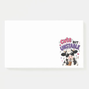 Post-it® Vache mignonne mais instable avec café glacé