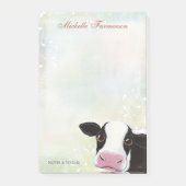 Post-it® Vache noire d'arc-en-ciel et blanche en pastel (Devant)