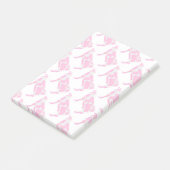 Post-it® Vache rose chaud et blanc Silhouette (Incliné)