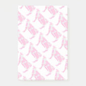 Post-it® Vache rose chaud et blanc Silhouette (Devant)