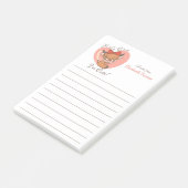 Post-it® Vache sainte Je suis mignonne, Vache sur le coeur, (Incliné)