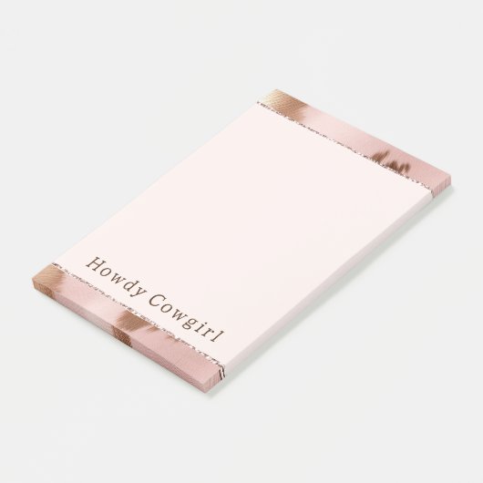Post-it® Vachette blanche en or rose (Incliné)