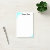 Post-it® Vagues bleues douces abstraites personnalisables (Bureau)