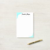 Post-it® Vagues bleues douces abstraites personnalisables (Sur un bureau)
