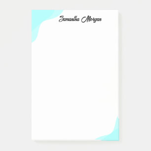 Post-it® Vagues bleues douces abstraites personnalisables