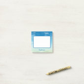Post-it® Vagues Blue Sky Ocean personnalisées (Sur un bureau)