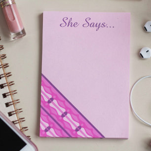 Post-it® Vagues roses et cœurs violets