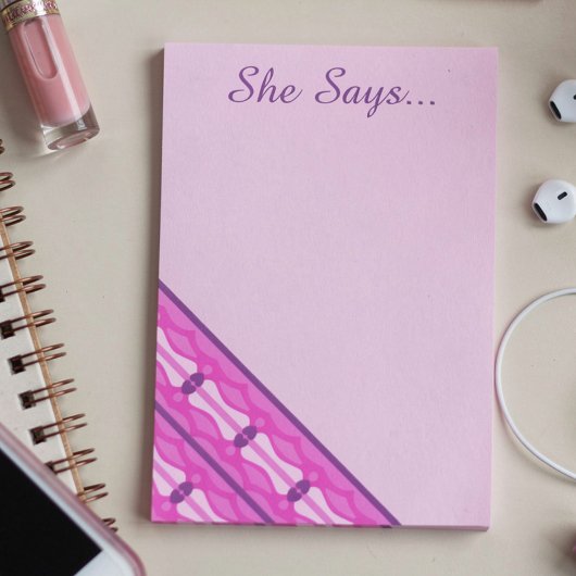 Post-it® Vagues roses et cœurs violets