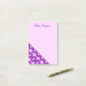 Post-it® Vagues roses et violettes (Sur un bureau)