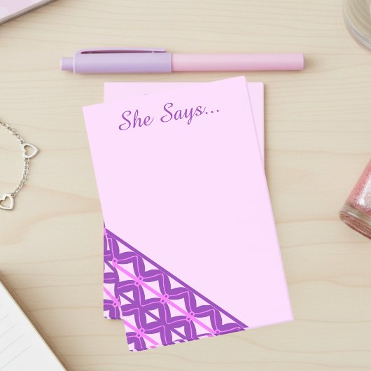 Post-it® Vagues roses et violettes