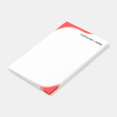 Post-it® Vagues rouges et noires simples personnalisables (Incliné)