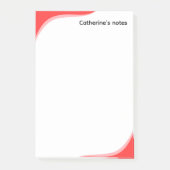 Post-it® Vagues rouges et noires simples personnalisables (Devant)