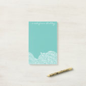 Post-it® Vagues turquoises (Sur un bureau)