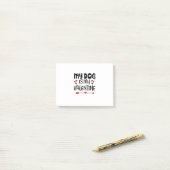 Post-it® Valentine Art Mon Chien Est Mon Valentin (Sur un bureau)