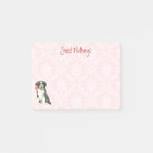 Post-it® Valentine border collie rose (Devant)