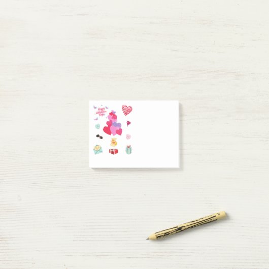 Post-it® " VALENTINE" - Notes (Sur un bureau)