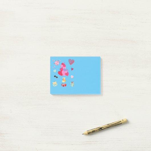 Post-it® " VALENTINE" - Notes (Sur un bureau)