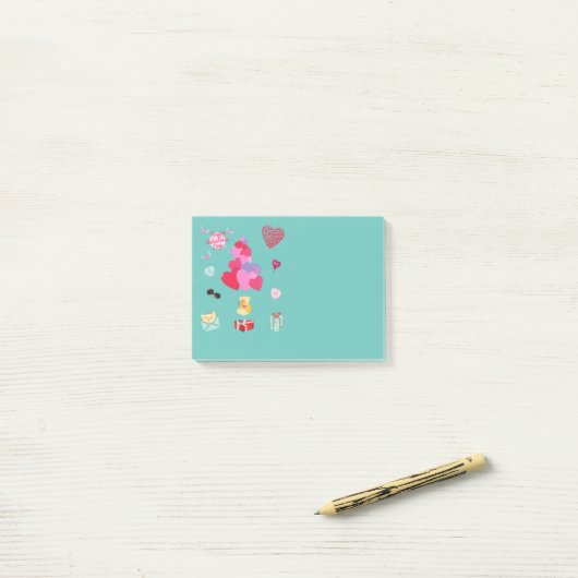 Post-it® " VALENTINE" - Notes (Sur un bureau)