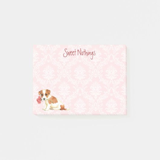 Post-it® Valentine Rose Russell Terrier (Devant)