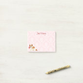 Post-it® Valentine Rose Russell Terrier (Sur un bureau)