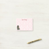 Post-it® Valentine Terre-Neuve rose (Sur un bureau)