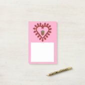 Post-it® Valentines Day Love Heart Acorn (Sur un bureau)