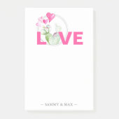 Post-it® Valentine's Hearts and Cactus Personnalisé (Devant)