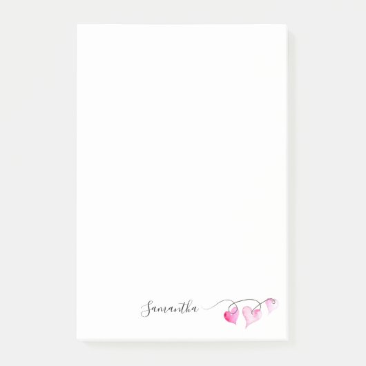 Post-it® Valentine's Personalized String of Hearts (Devant)