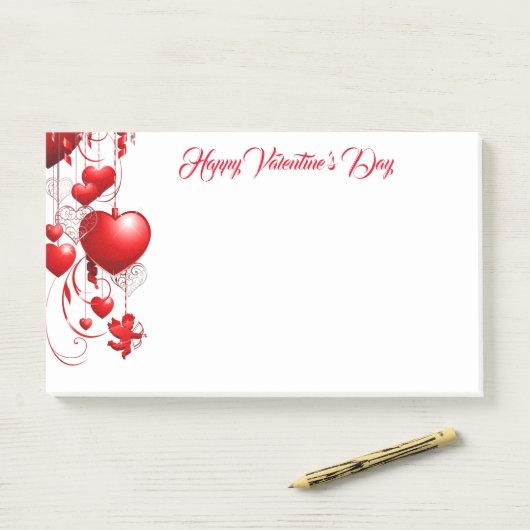 Post-it® Valentines Post-it-Notes (Sur un bureau)