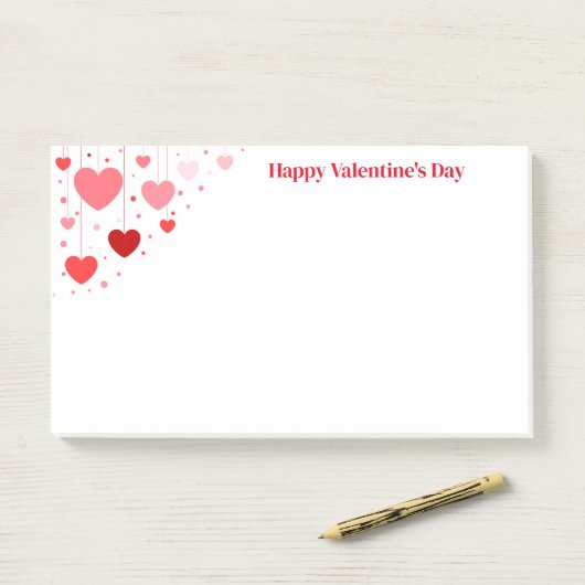 Post-it® Valentines Post-it-Notes (Sur un bureau)