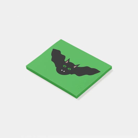 Post-it® Vampire Chat Face Bat Halloween Post it note Pad (Incliné)