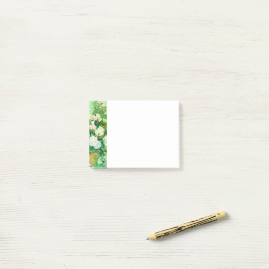 Post-it® Van Gogh White Roses (Sur un bureau)