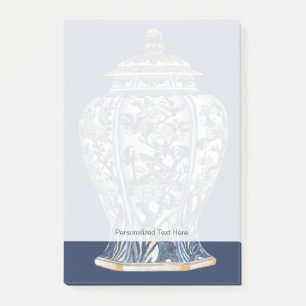 Post-it® Vase bleu et blanc à porcelaine par le studio de