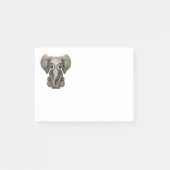 Post-it® Veau mignon d'éléphant de bébé avec des verres de (Devant)