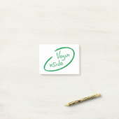 Post-it® Vegan à l'intérieur (Sur un bureau)