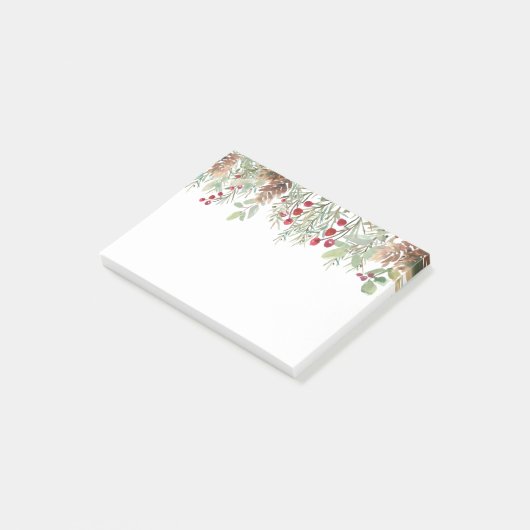 Post-it® Végétation d'hiver Pine Noël Vacances Post-it Non (Incliné)