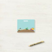Post-it® Véhicules de construction mignons pour garçons (Sur un bureau)