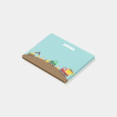Post-it® Véhicules de construction mignons pour garçons (Incliné)