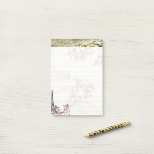 Post-it® Vélo à Paris (Sur un bureau)