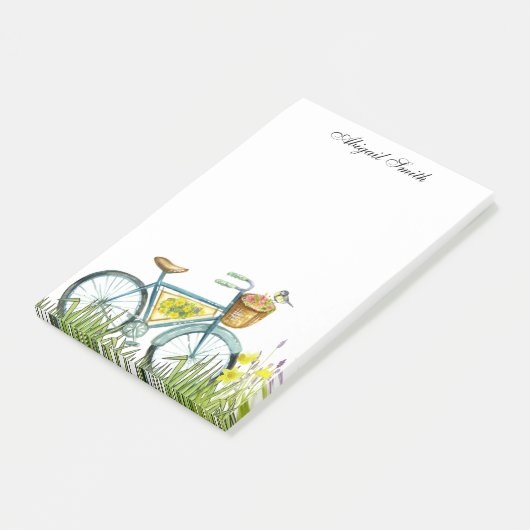 Post-it® Vélo Avec Panier De Fleurs Notes Post-It (Incliné)