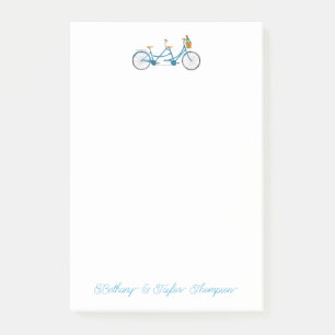 Post-it® Vélo pour deux aquarelles Vélo et Noms