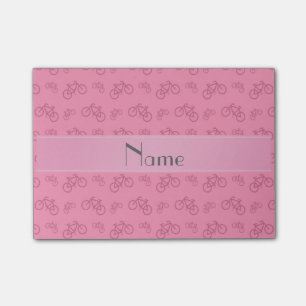 Post-it® Vélo rose nom personnalisé