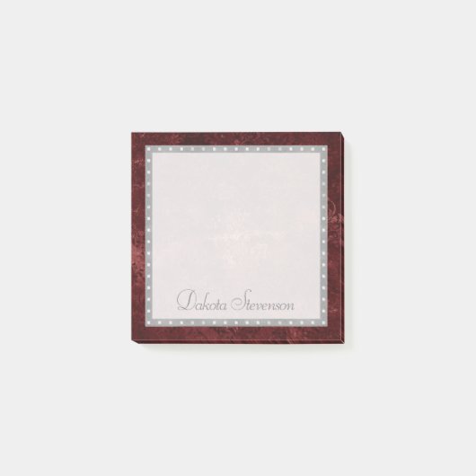 Post-it® Velvety Damask | Baroque Crimson Red Grunge (Devant)