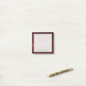 Post-it® Velvety Damask | Baroque Crimson Red Grunge (Sur un bureau)